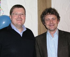 Kreisvorsitzender Klaus Eisenhardt (links) mit dem bildungspolit Sprecher der SPD-Landtagsfraktion Dr. Frank Mentrup