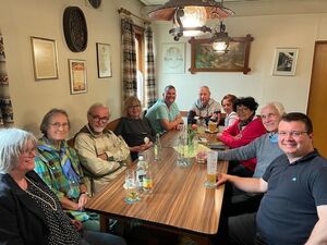 Abschlussdiskussion im Gasthaus Linde