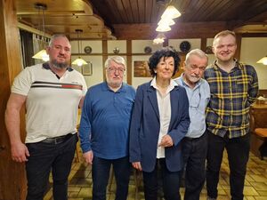 v.li.: Ali El Kontar, Wolfgang Lübke, Ruth Hunds, Hans-Jürgen Ramuschkat, John Baumann (ohne Benito Paz Prado