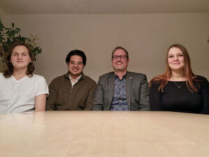 Nico Wöhrle, Ali Zarabi, Bernd Heinzelmann, Melissa Burkhard und Yann Biegert. Foto: Gemeinde Schenkenzell