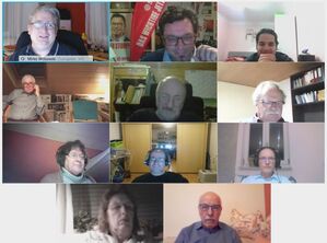Der SPD-Kreisvorstand Rottweil bei seiner Videokonferenz. Screenshot: Witkowski