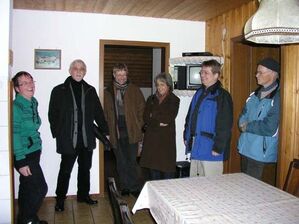 Im Gespräch: Erika Günter (v.l.), Hans Jörg Fahrner, Martin Klaussner, Renate Much, Mirko Witkowski und Detlev Kügler.